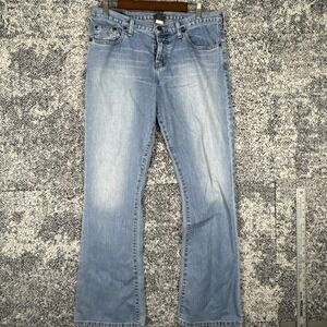 Abercrombie Fitch 1892 Blue Jeans Womens 8R (FITS‎ 34 X 32) Flare Leg Button Fly